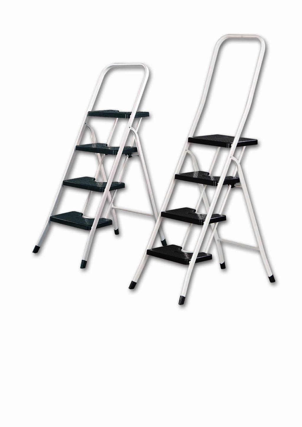 Escalera ladder 4 peldaños con barandilla Tubo oval 30x15 mm.
