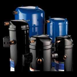 Los compresores están disponibles en diversos modelos sencillos para refrigerantes R407C, R134a, R410A y R22.