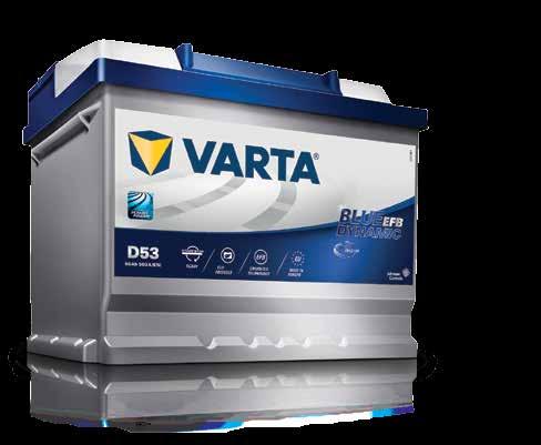 las baterías VARTA BLUE DYNAMIC EFB son dos veces más resistentes que las baterías convencionales.