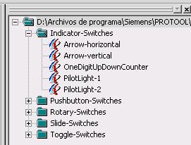 \Archivos de Programa\Siemens\PROTOOL\Library ProTool/Pro incluye de serie 5 bibliotecas: Bmp-Graphics.lib Touch-Switches.lib TP170A-Touch-Switches.lib TP170B-Color-Touch-Switches.lib Vector-Graphics.