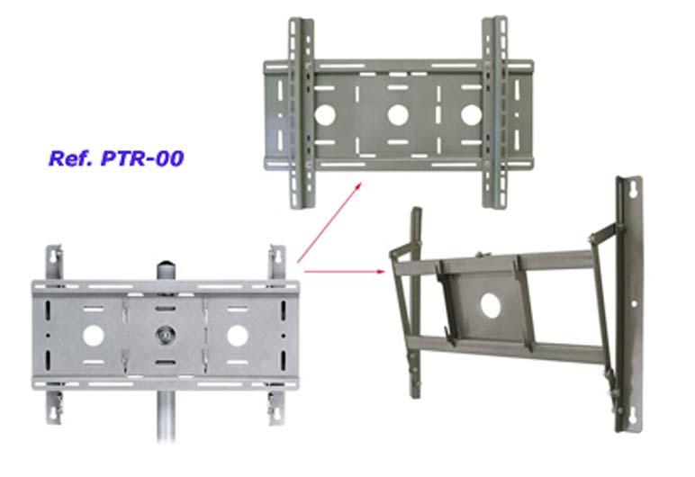 SOPORTES DE PROYECTORES Y PLASMA REF. PTR-00 Soportes de pared para LCD / Plasma - Soporte de pared para LCD/TFT/Plasma de gran resistencia. - Se incluye en el soporte móvil ref. PTR-01.