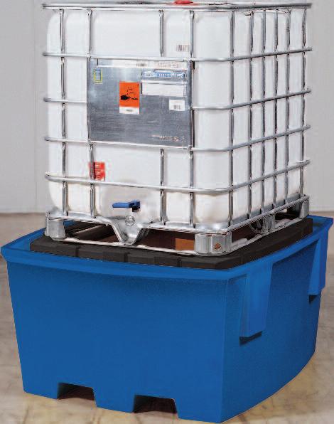 Almacenamiento de materiales peligrosos - Cubetos colectores de plástico Volumen de retención 1000 litros Cubetos para