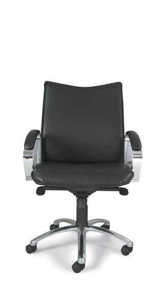 Disponible con respaldo alto, bajo y confidente con estructura cromada con forma patín. Directional ergonomic chair.