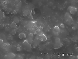 inferior a 10 g/l. Fotografía de microscopio electrónico de barrido, del film de DISPERLITH.