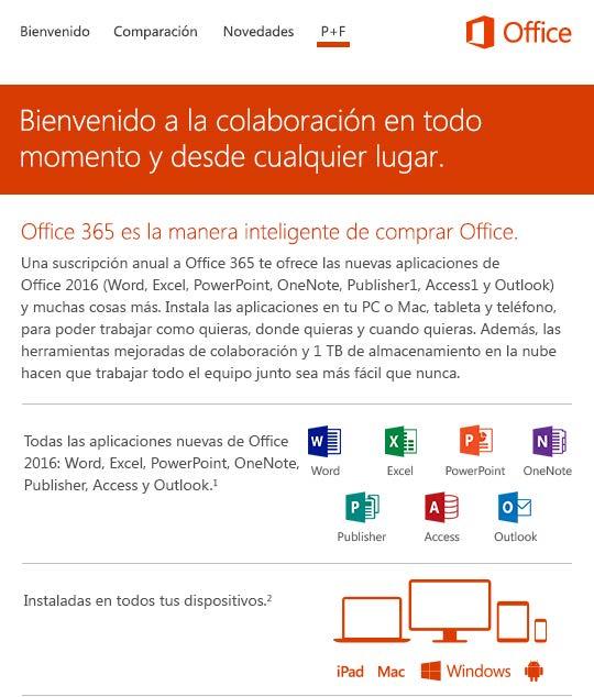 Office 365 BrandShowcase Puede ser utlizado como pagina destino