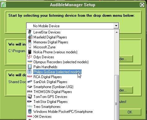 7 Audiolibros Vaya a > [Audiolibros] para reproducir libros en formatos de audio que haya descargado de www.audible.com. Sincronización de audiolibros con el reproductor En www.audible.com, descargue e instale el software AudibleManager en su PC.