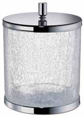 8" h Bath bin - Papelera Frozen crystal glass - Cristal matizado - CRO - SNI Ref.