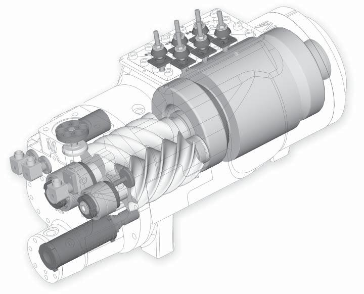 Características y ventajas El compresor de rotores helicoidales Sintesis Fiabilidad excepcional.
