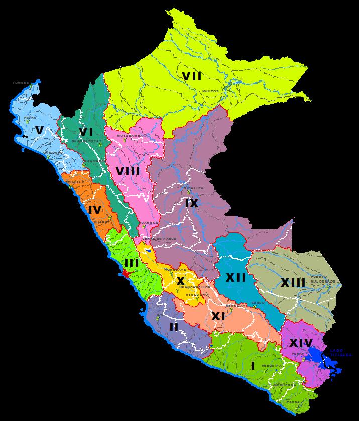 Cuenca, la ANA determinó el ámbito administrativo de 14 Demarcaciones Hidrográficas denominadas Autoridades Administrativas del