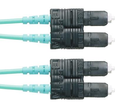 FX23RSNSNSNM*** F92ERLNLNSNM*** FX1BN3NNNSNM*** Cable de parcheo de 2 fibras OS2 LC dúplex a LC dúplex, grado OFNR (riser), cable con forro de 1.6mm, Std. IL.