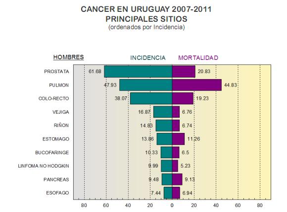 IV Atlas de Incidencia del cáncer en el Uruguay: periodo 2007-2011.
