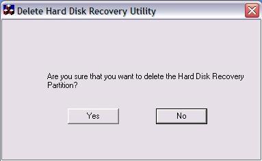 Pantalla de ejemplo de confirmación de Delete Hard Disk Recovery Utility Instalación de controladores y aplicaciones TOSHIBA Application Installer le permite reinstalar los controladores y