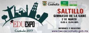 Con la participación de 40 universidades del Estado, el Gobierno del Estado a través de la Secretaría de Educación organiza para el 2 de marzo la EDUEXPO Coahuila 2017 en Saltillo, en el Gimnasio de