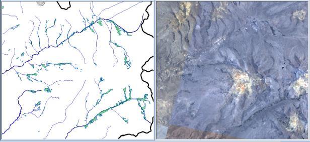 Humedales de altura en la cuenca de Moquegua Como puede verse, se sitúan casi siempre en la parte alta de los cursos fluviales.