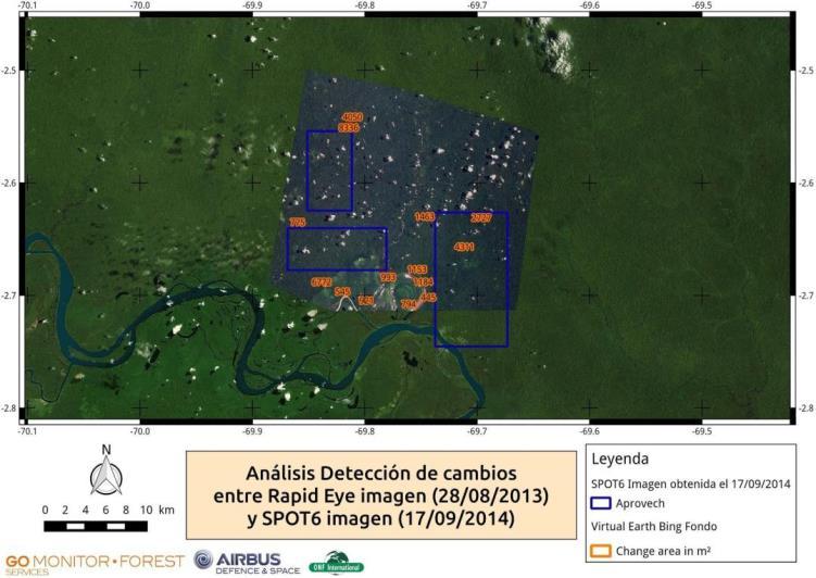 DEGRADACIÓN Tarapaca (Amazonas) CORPOAMAZONÍA Áreas con cambios Se registraron 34 zonas con