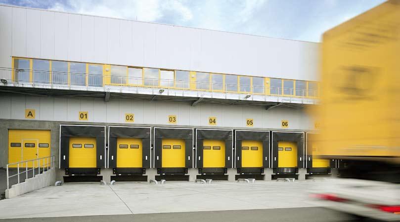 Puertas SPU 40: Óptimas para equipamientos de carga y descarga Hörmann ofrece componentes de un único proveedor: Rampas niveladoras Túneles isotérmicos Abrigos de muelle Puertas industriales Sistemas