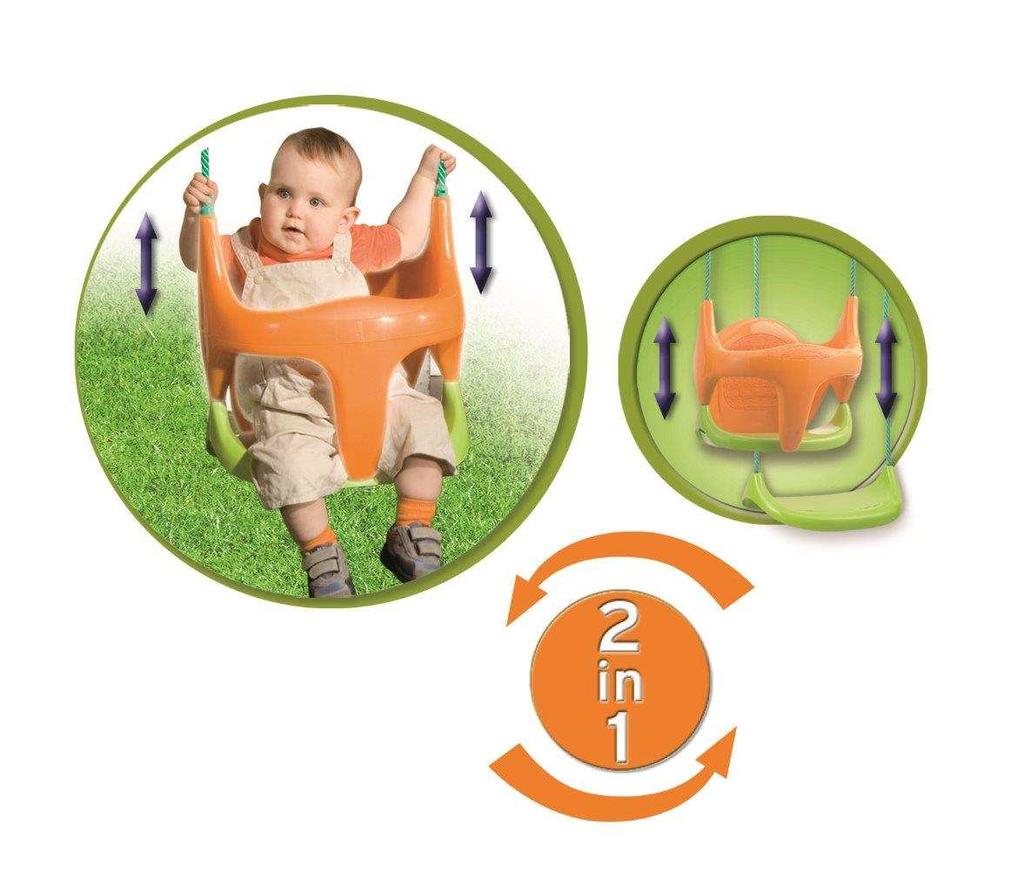 SILLA BB 2 EN 1 Ergonómico y confortable asiento de columpio infantil.