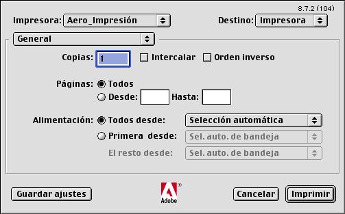 1-25 Controlador de impresora PostScript para Windows y para Mac OS PARA DEFINIR LAS