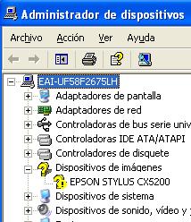 Desinstalación de software Windows XP ó 2000 Windows Me ó 98 Windows XP ó 2000 1. Asegúrese de que el EPSON Stylus CX5200 está conectado a la computadora. 2. En Windows XP, haga clic en Inicio, haga clic con el botón derecho en Mi PC y luego haga clic en Propiedades.