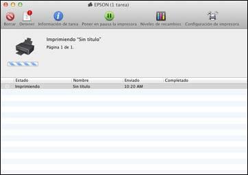 Cómo revisar el estado de impresión - Mac OS X 10.5/10.6/10.