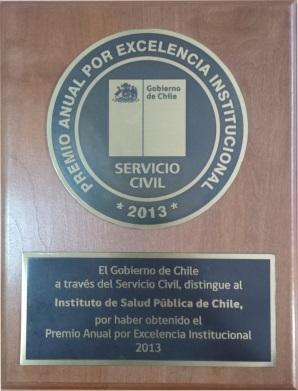 marco del Premio Anual por Excelencia Institucional 2013.