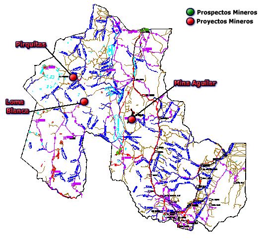 Minas y proyectos mineros en Argentina Estaño, Plata, Plomo, Cinc Plomo, Plata Zinc