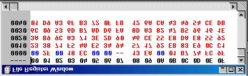 aleatorios, tal y como haría el microcontrolador al realizar un Reset por aplicarle alimentación. La ventana de la memoria RAM puede presentar por ejemplo el aspecto de la Figura 69.