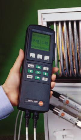 51 La referencia para sistemas de refrigeración y aire acondicionado testo 400 El instrumento de medición de precisión de la Clase Referencia ofrece a los profesionales todo lo necesario para llevar