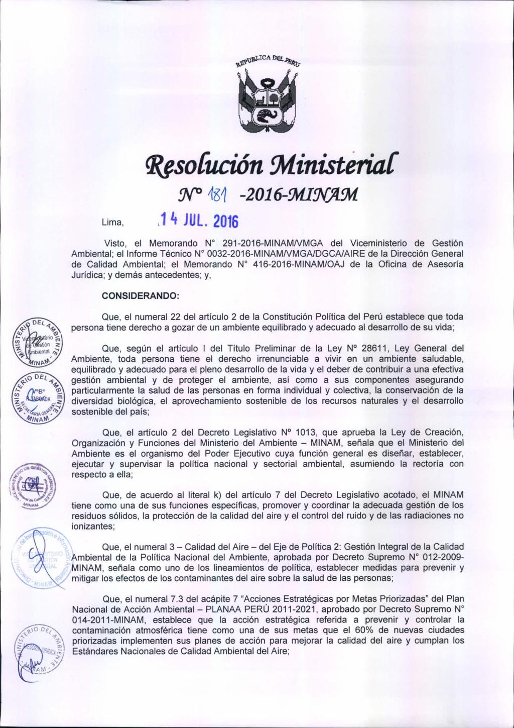 ~solución:ministerial gvo 1M -2016-:MI:N.ft:M Lima,,1 4 JUL.