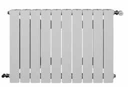 Emisores radiadores de aluminio Mistral, astral y Condal Radiadores formados por elementos acoplables entre sí mediante manguitos de 1 rosca derecha izquierda y junta de estanquidad.