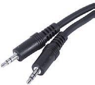 Cables de audio jack de 3,5 mm Cable de audio estéreo jack de 3,5 mm Conectores: Jack de 3,5 mm Conectores niquelados Cable: estéreo Conectores: moldeados EXC108506 TIPO LONGITUD CÓDIGO DE LA PIEZA