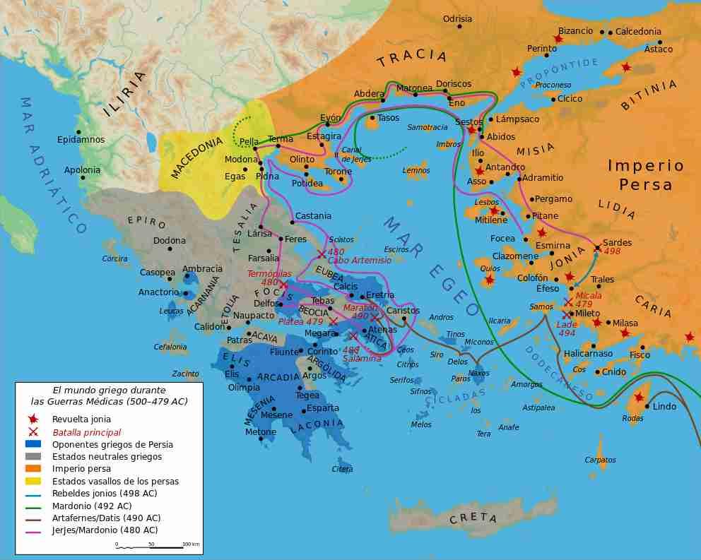 La batalla de las Termópilas transmitió a los persas, a pesar de la derrota griega, un claro mensaje: las ciudades griegas no se van a someter a la tiranía.