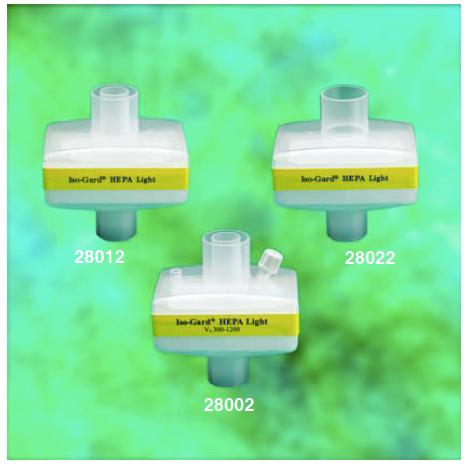 FILTROS Nariz artificial con filtrohepa ISO-GARD CÓDIGO 28022 FILTRO HEPA(Clase 13) Filtro hidrofóbico, bidireccional bacterial/viral para contaminación cruzada, protege tantoal paciente