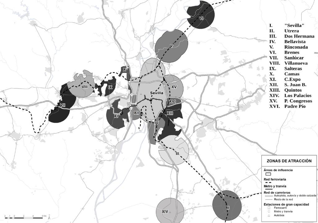 5.- Discusión pormenorizada de la población servida por estaciones y agrupaciones de estaciones: Del análisis visual de las áreas de influencia de las estaciones del transporte público de gran