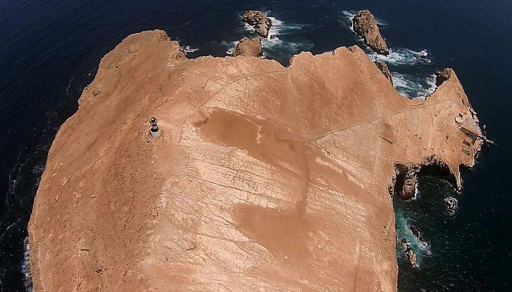 Foto aérea con un drone de la isla Mazorca