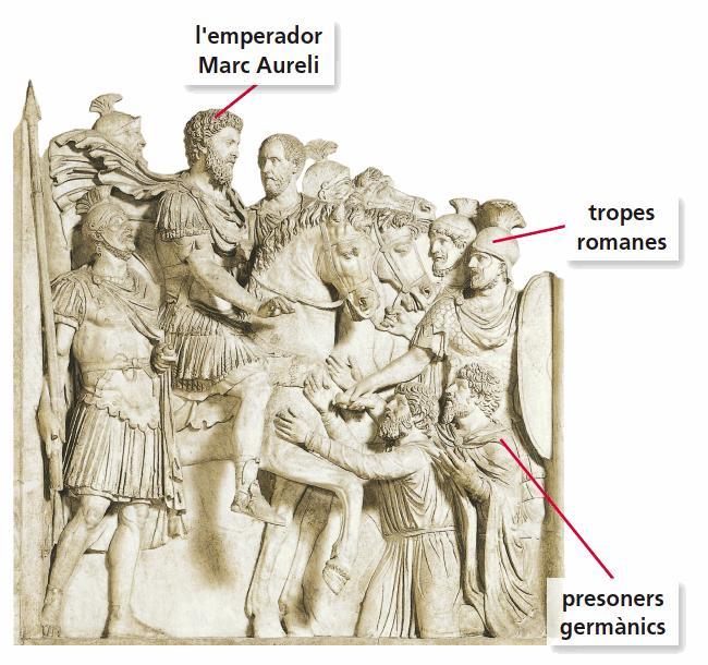 Relleu commemoratiu de les victòries de l'emperador Marc Aureli contra els germànics (segle II d.c). 7.4.