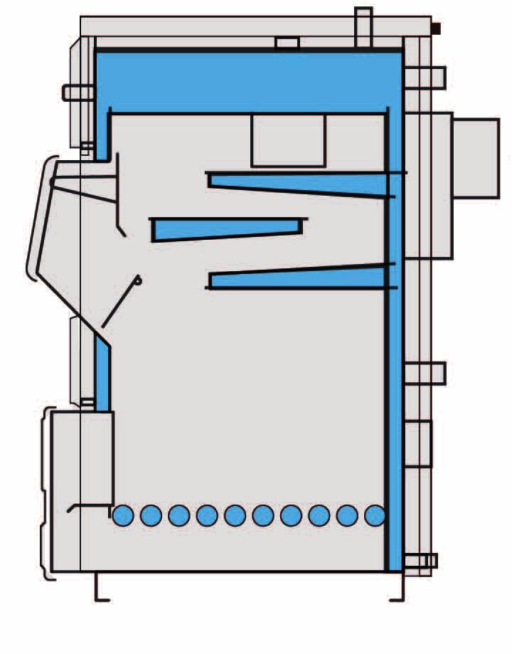 Modulación mediante regulador de entrada de aire primario Control de bomba de carga mediante termostato integrado y regulable Pantalla indicadora de