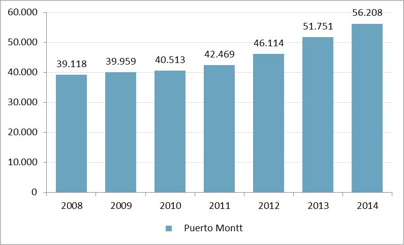 Informe final, Puerto Montt En la siguiente tabla, se observa la proyección de la participación de la población por edad.