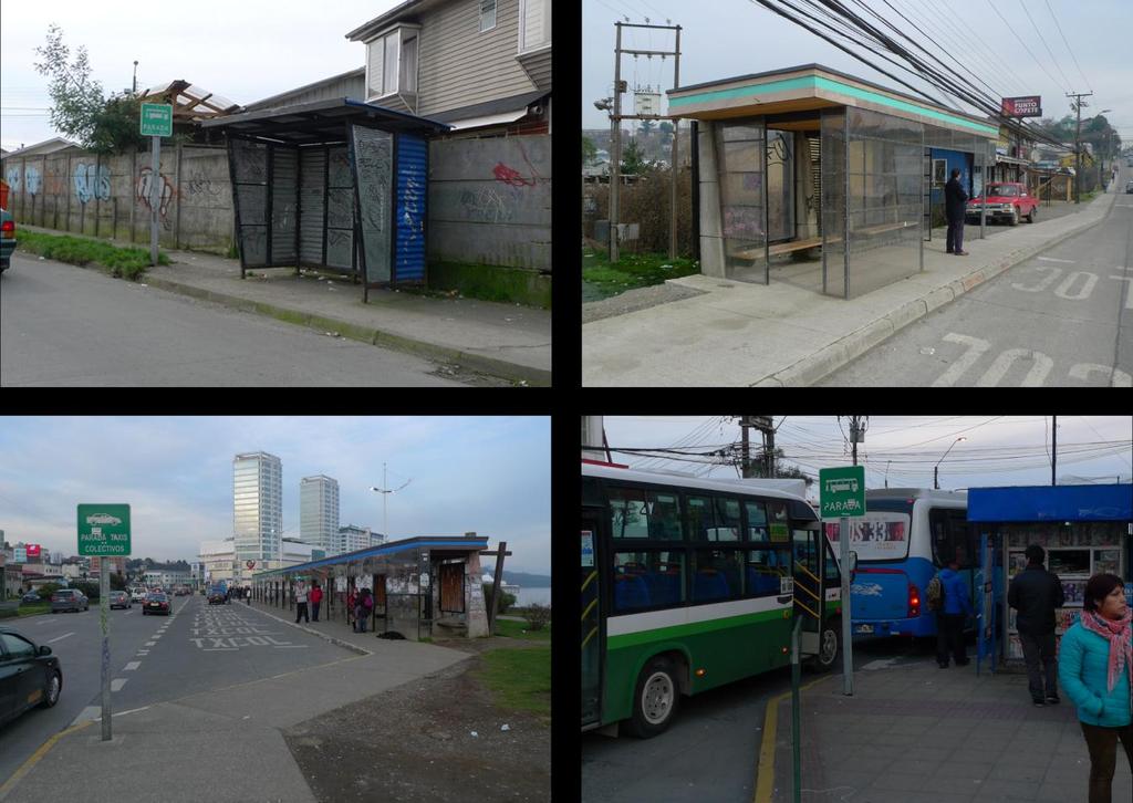 Antecedentes del sistema de información La infraestructura menor en la ciudad de Puerto Montt se compone de paradas y paraderos con refugio, en esta variación de paraderos se observan casos de