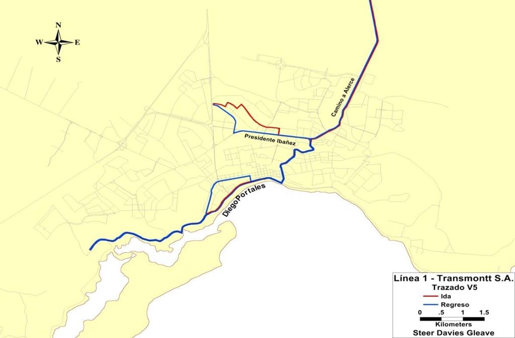 6: Línea 1-V4, Puerto Montt 7: