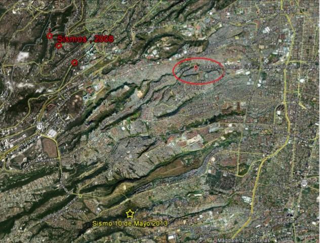 Más específicamente, en la delegación Alvaro Obregón, gracias a la existencia de la Red Sísmica del Valle de México, se han detectado sismos de baja