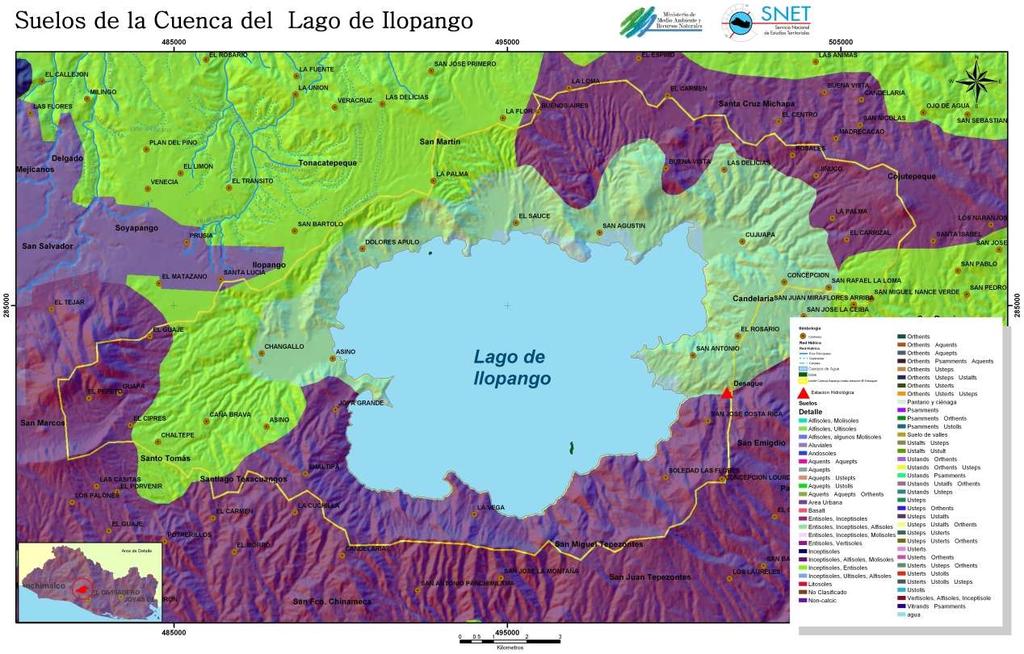 Tabla 4. Coeficientes de Cultivo ponderados en la cuenca del Lago de Ilopango ENERO FEBRERO MARZO ABRIL MAYO JUNIO JULIO AGOSTO SEPTIEMBRE OCTUBRE NOVIEMBRE DICIEMBRE 0.98 1.01 1.01 1.01 0.90 0.95 0.
