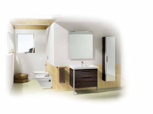 Soluciones Roca para espacios de baño según tendencias 2013 Solución para espacios: Funcional El mueble del lavabo es hoy en día uno de los
