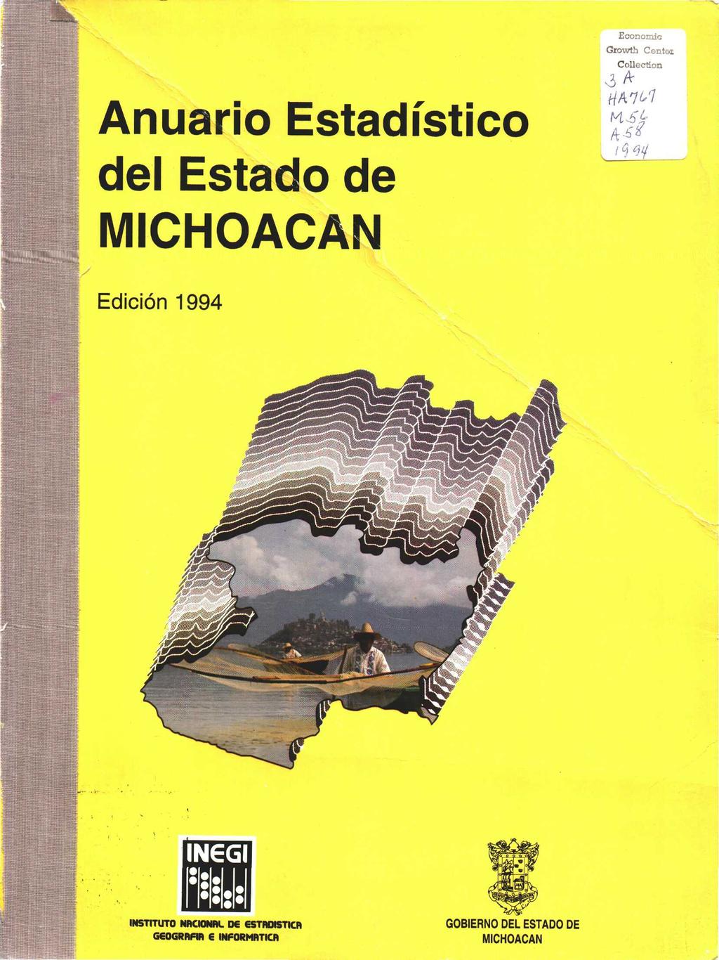 Economía Growth Centot Collectíon Anuario Estadístico del Estado de MICHOACAN Edición