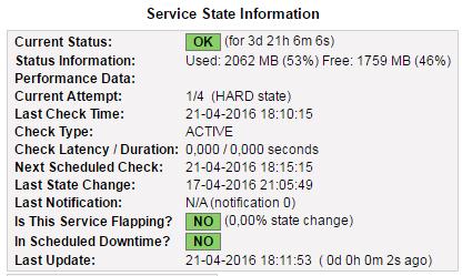 Dentro del servidor de monitoreo de Nagios, podemos obtener más detalles de cada servicio ingresando a cada uno de ellos, en la Figura 4.