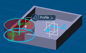 En la pestaña Direction se permite elegir si es normal al perfil o con respecto a cualquier elemento que se elija. En la pestaña Draft se puede dar un ángulo de desmoldeo al Pad.