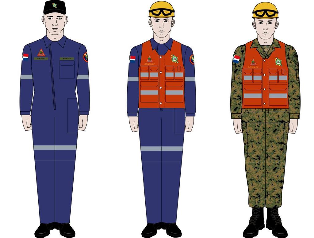 Capítulo I / Uniformes Ejército de República Dominicana Uniforme UHR Unidad Humanitaria de Rescate USO: Para misiones de búsqueda y rescate, combate de incendios forestales, accidentes de tráfico,