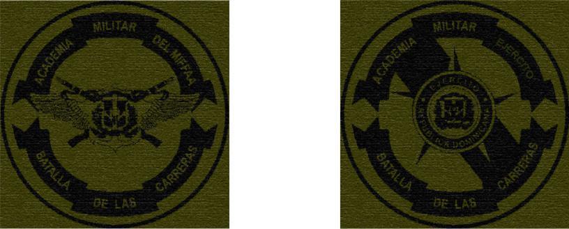Reglamento de Uniforme Capítulo II / Insignias y Distintivos 2.4.13 Distintivos en tela egresados de la Academia Militar Batalla de Las Carreras FFAA y ERD.