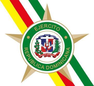 - III - LOGO EJÉRCITO DE REPÚBLICA DOMINICANA El logo del Ejército de República Dominicana está constituido por una estrella dorada de cinco (5) puntas, una de las cuales apunta hacia arriba y otra