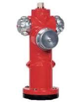 Los hidrantes de columna seca se clasifican en tres tipos: Tipo de 80mm. Con una salida de 70mm, y dos de 45mm. Con un caudal de 500 l/min.